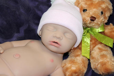Full Silicone Doll Squishy Body Reborn Platinum Silicone Dolls Realistic Newborn Real Lifelike Weighted Babies Bathtub Baby 18" 6.7 pounds